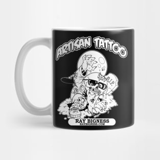 Ray Bigness - Artisan Tattoo - Black & White Mug